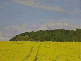 Billib,Raps_am_Wald,2001,OelLw,26x34cm