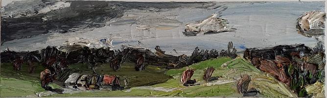 Lehmpfuhl_Schauinslandpanorama,2008,OelLw,30x100cm