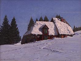 Dischler_Ropfkraetzehaeusle.Weissenbach_1925_OelKarton_29x37cm