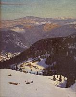 Dischler_Zastlerhuette_mit_Blick_zum_Rinken,193435,OelLw,84x67.5cm