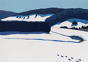 Scheffel_Schnee_in_Bernau_2024_OelLw_50x70cm