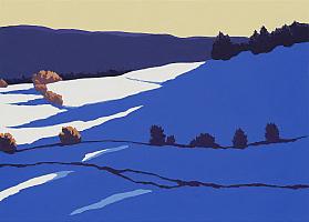 Scheffel_Schneehang_im_Schatten_2025_OelLw_50x70cm