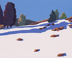 Scheffel_Sonnige_Schneelandschaft_Bernau_Kaiserberg_2025_OelLw_40x50cm