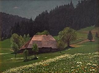 Dischler_Herchenhof_im_Fruehjahr_1922_OelLw_41x54cm